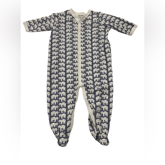 Roller Rabbit Infant Blue Hathi Footie Pajamas in size 3-6 months - Picture 2 of 5